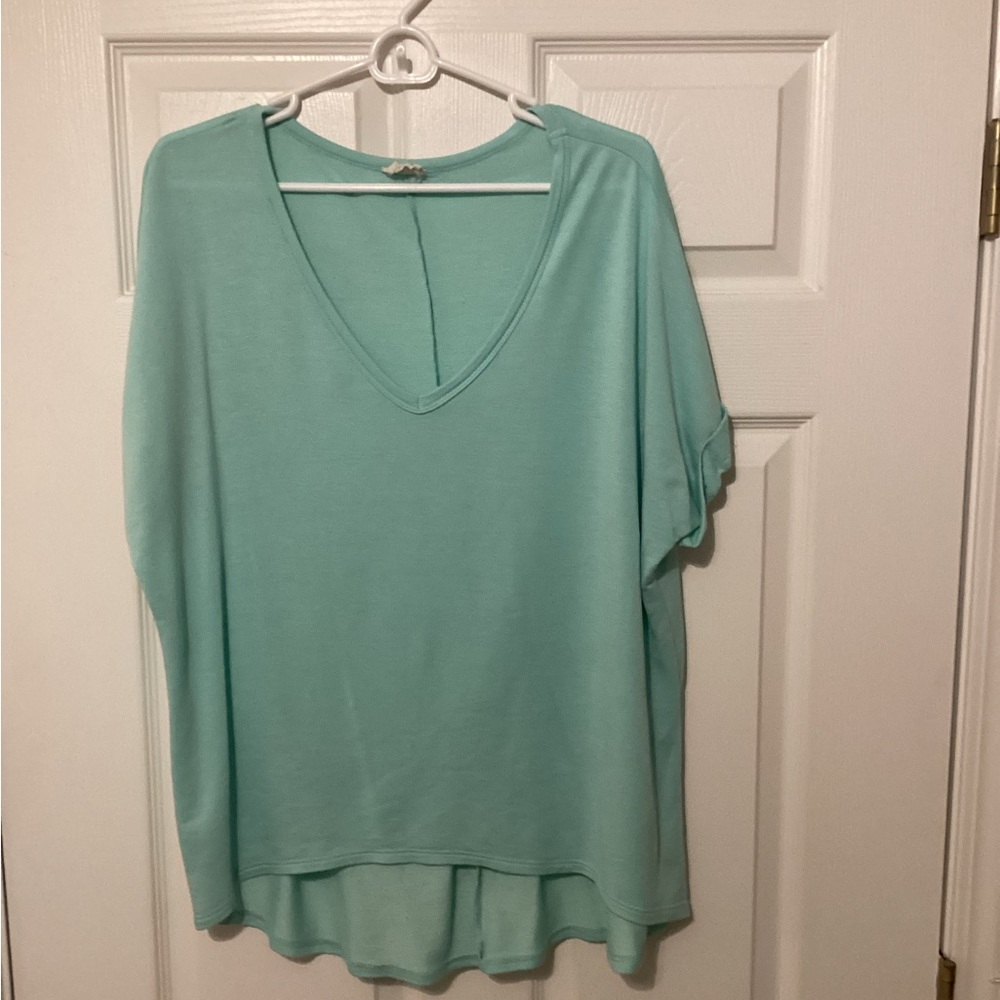 Blue tunic.